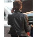 Michelle Keegan Manchester Street Style Biker Jacket