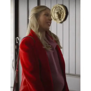 Angela Wright Red Wool Coat