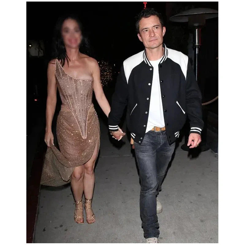 Orlando Bloom American Idolv Black & White Bomber Jacket