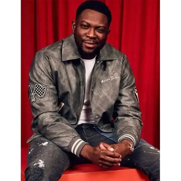 Rapman Supacell 2024 Grey Wool Varsity Jacket