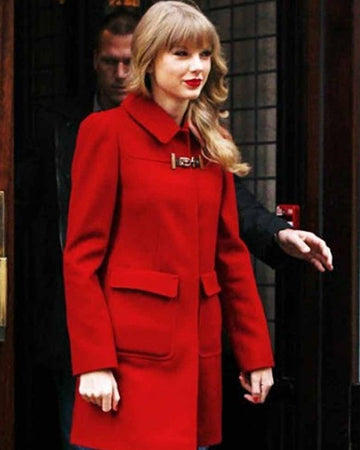 Swift Taylor Red Wool Coat