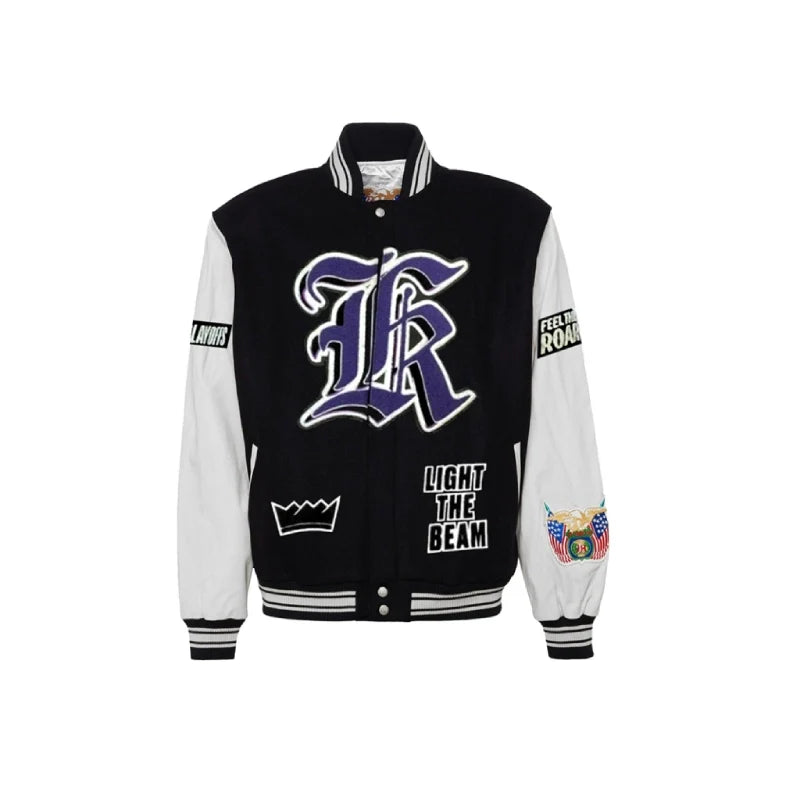 Sacramento Kings Wool & Leather Jacket Gender Men & Women