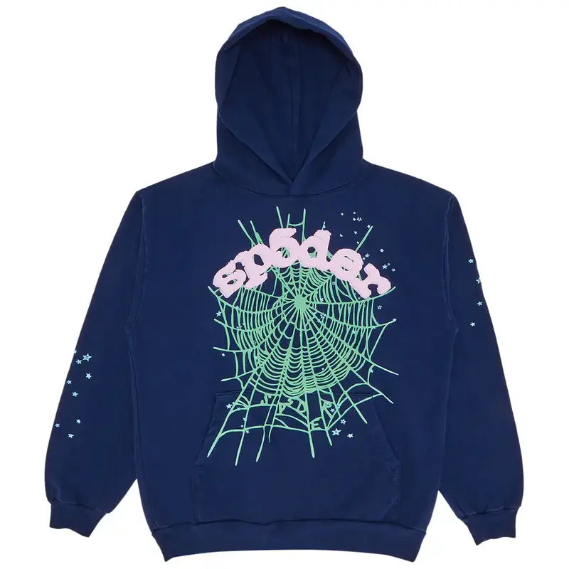 Sp5der OG Web Navy Hoodie