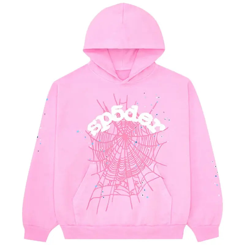 Sp5der OG Web Pink Hoodie