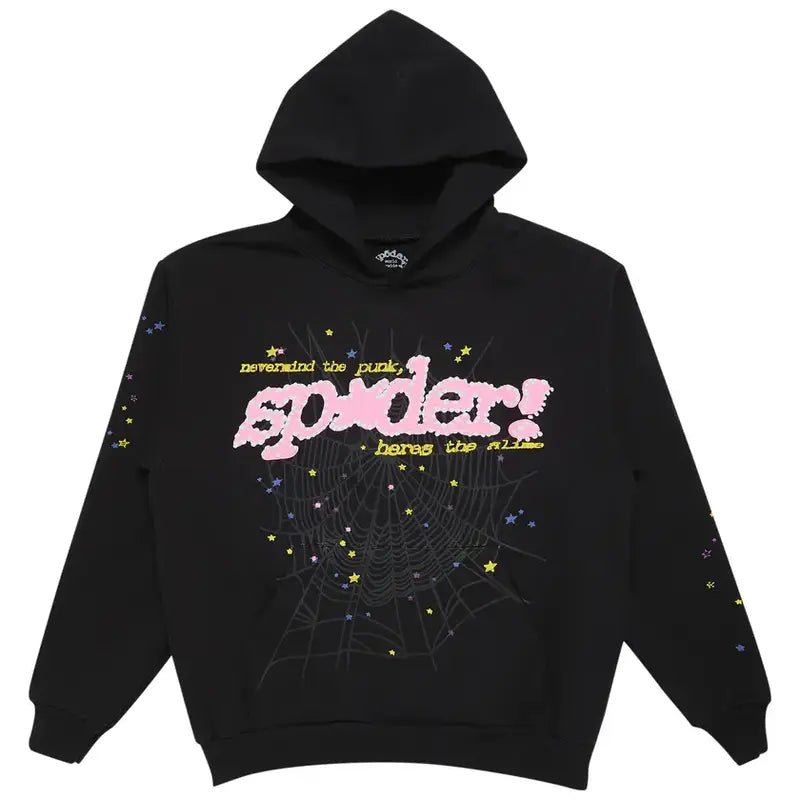 Sp5der P*nk V2 Black Hoodie