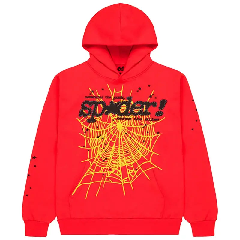 Sp5der P*nk V2 Red Hoodie