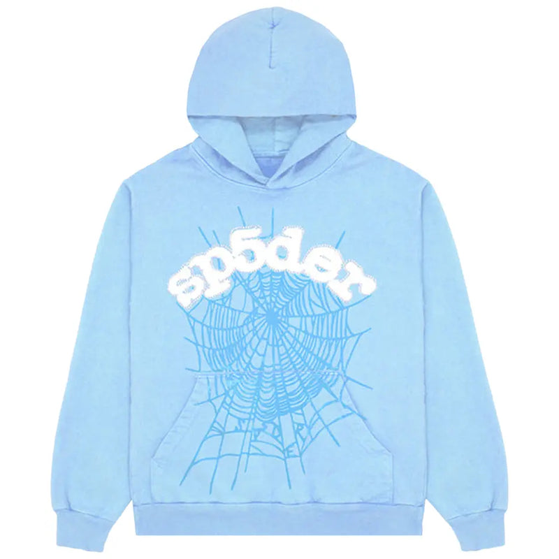 Sp5der Web Sky Blue Hoodie