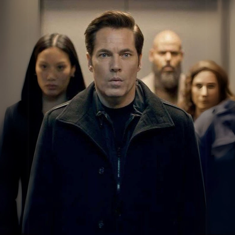 Tim Rozon SurrealEstate S02 Luke Roman Black Wool Coat
