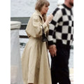 Taylor Swift Italy’s Lake Como Tan Cotton Trench Coat