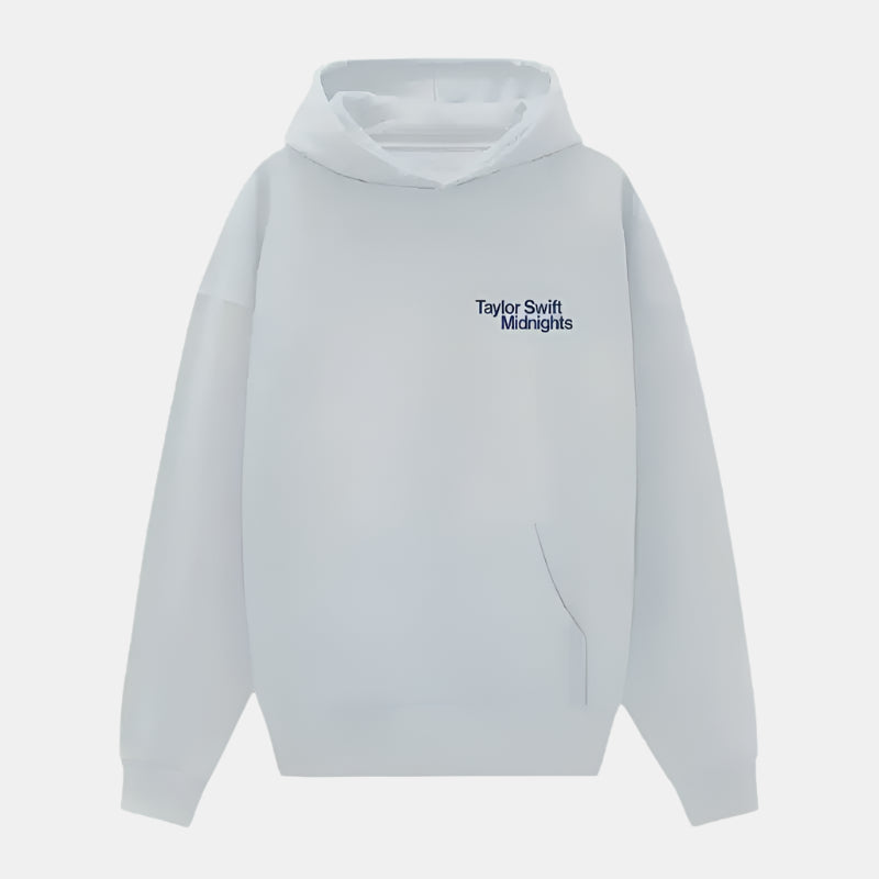 Front Taylor Swift Midnights Grey Hoodie