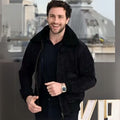  The Hunter Suede Leather Jacket Aaron Taylor-Johnson Kraven