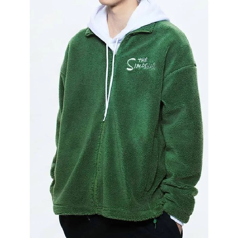 The Simpsons Homer Bush Green Oversized Jacket