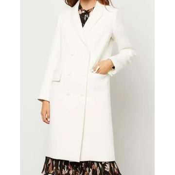 Hoda Kotb White Wool Trench Coat