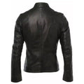 Slim Fit Black Military Women's Leather Jacket