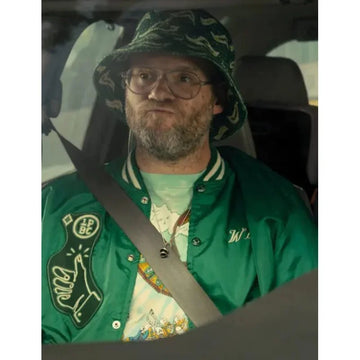 Will Platonic Green Varsity Jacket