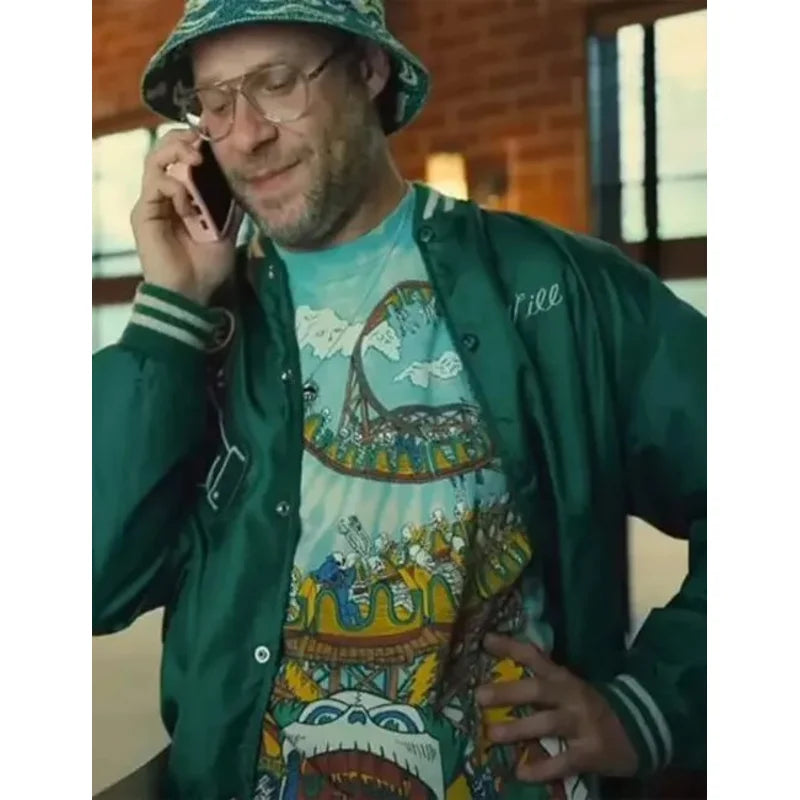 Will Platonic Green Varsity Jacket