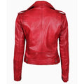 Victoria Women's Red Leather Jacket