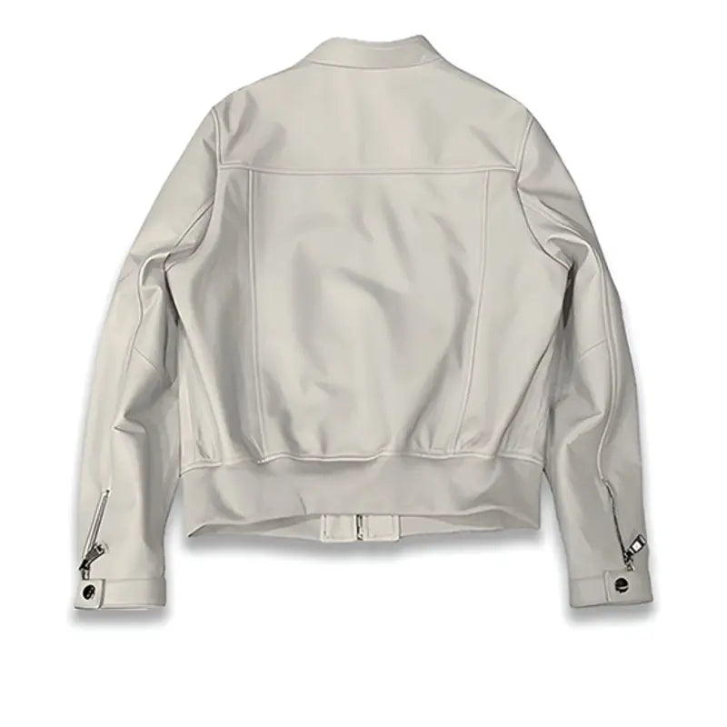 Sheepskin B3 White Leather Jacket