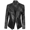 Fitted Racer Black Leather Jacket