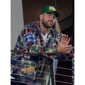 Oversized Travis Kelce Patchwork Cotton Jacket