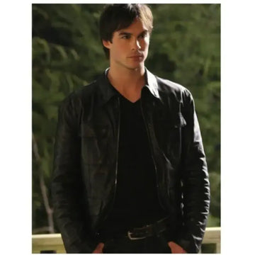 Men's a Little Bit Older a Black Leather Jacket