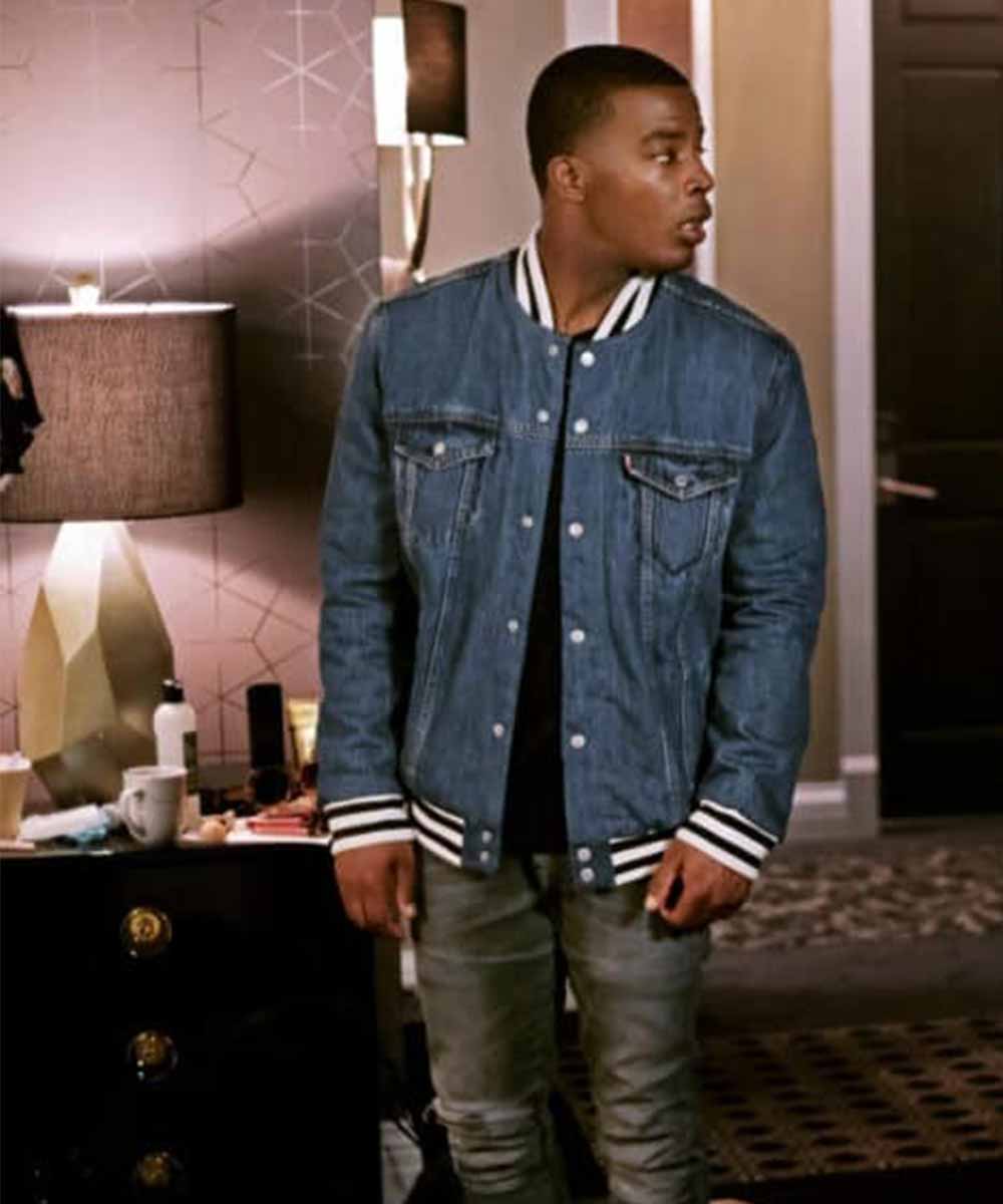 All American Daniel Ezra Blue Denim Bomber Jacket