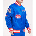 Buffalo Bills Old English Rib Royal Bue Satin Jacket