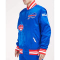Buffalo Bills Old English Rib Royal Bue Satin Jacket
