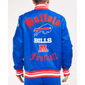 Buffalo Bills Old English Rib Royal Bue Satin Jacket