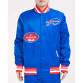 Buffalo Bills Old English Rib Royal Bue Satin Jacket