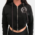 Chrome Hearts Cropped Black Hoodie