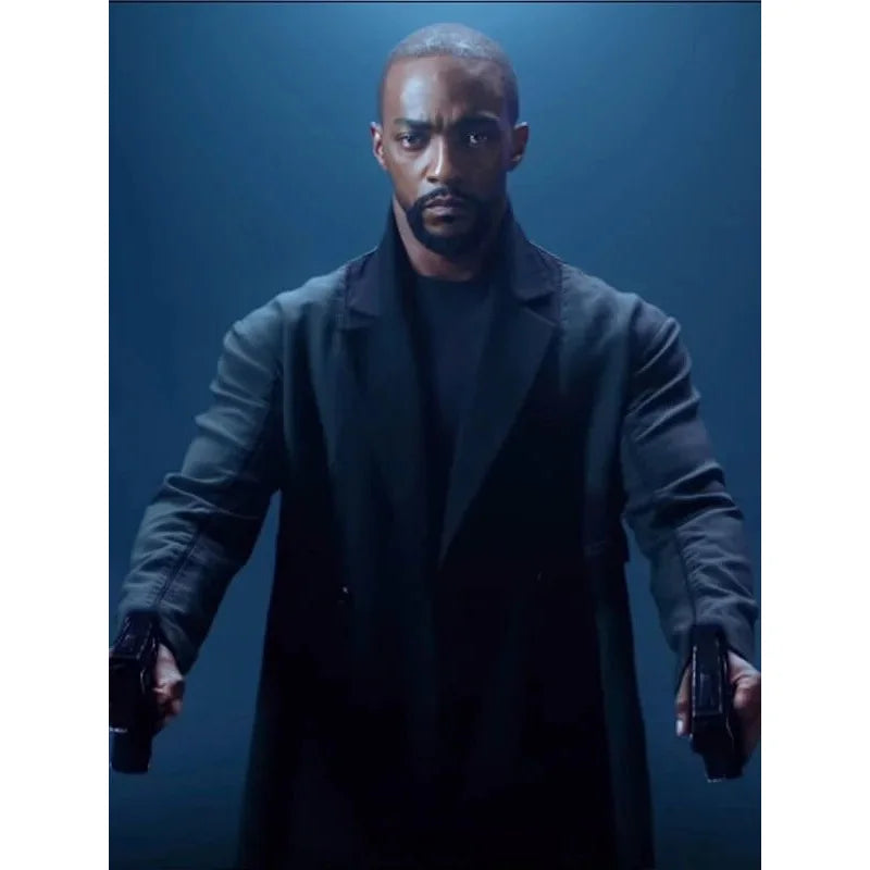 Anthony Mackie Altered Carbon Black Trench Coat