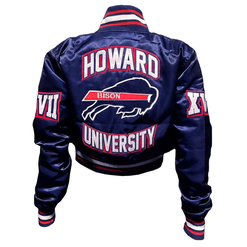 Howard University Bison Bomber Navy blue Jacket
