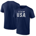 Fanatics Red Team USA 2024 Olympics Wordmark T-Shirt For Unisex