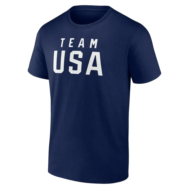 Fanatics Red Team USA 2024 Olympics Wordmark T-Shirt For Unisex