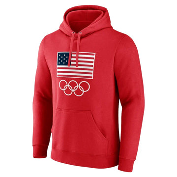 Team USA 2024 Olympics Fanatics Primary Logo Pullover Fleece Hoodie