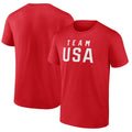 Fanatics Red Team USA 2024 Olympics Wordmark T-Shirt For Unisex