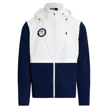 Team USA 2024 Summer Olympics Villagewear Hybrid Full-Zip Terry Hooded Jacket
