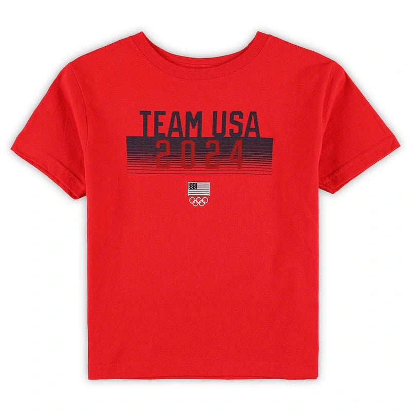 Team USA 2024 Summer Olympics Preschool Red Fleece T-Shirt