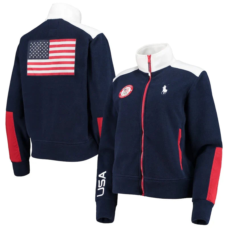 Team USA 2022 Official Outfitters Ralph Lauren Navy Olympics Opening Ceremony Full-Zip Jacket